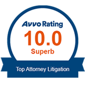 AVVO Rating 10.0 Superb Top Attorney Litigation